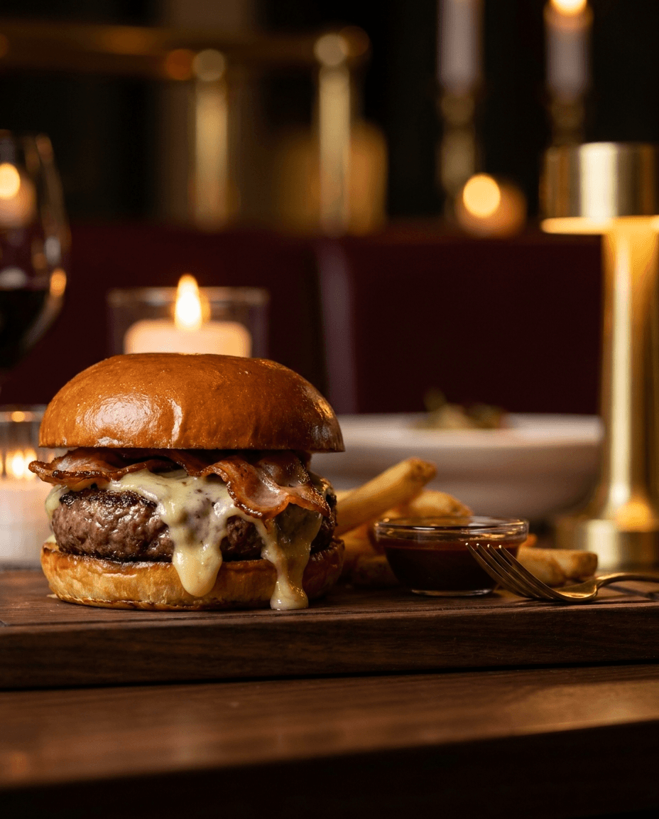 Burger gourmet di Chianina della Hosteria Moderna